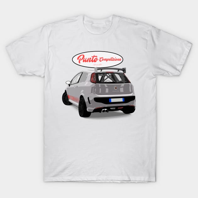 Punto Competizione Bianco Rosso Stickers Back T-Shirt by PjesusArt